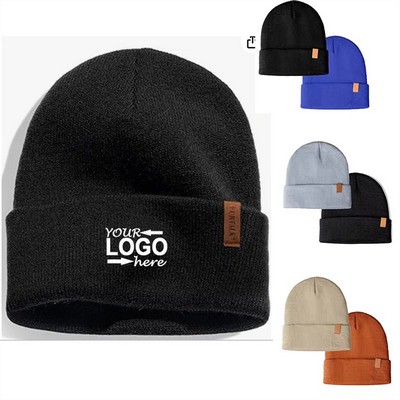 Winter Unisex Acrylic Knit Cuffed Warm Beanie Hat