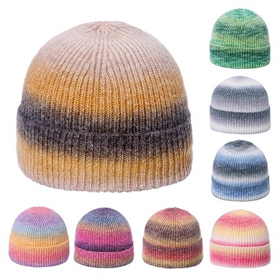 Rainbow Color Knitted Hat
