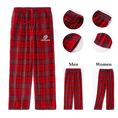 Microfleece unisex Plaid Pajama Pants