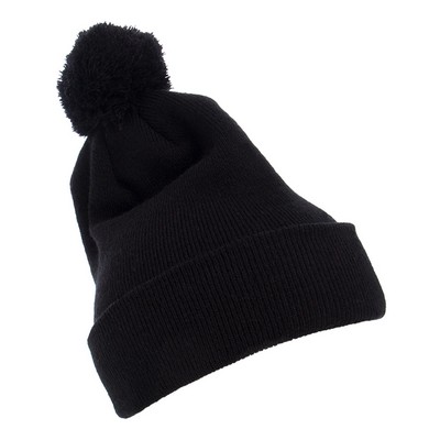 YP Classic® Cuffed Pom Pom Knit Beanie