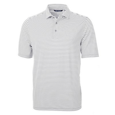 Cutter and Buck Virtue Eco Pique Stripe Recycled Polo Men's Big and Tall