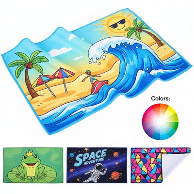 11" X 18" Sublimated Microfiber Rally Towel